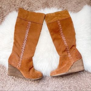 Lucky Brand Sanna Bombay Suede Boots Knee High 7